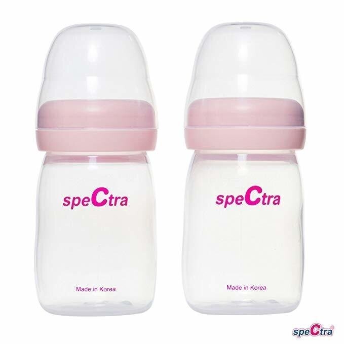 Spectra Baby USA - Breast Milk Storage Wide Neck Bottle - Set of 2 Bottles(5.4oz./160ml each) - NIPPLES NOT INCLUDED
