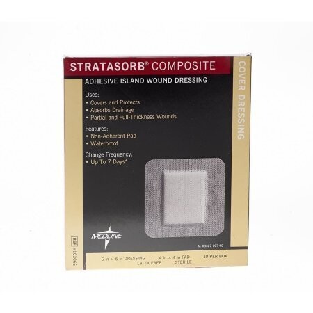 STRATASORB COMPOSITE - 6 inch X 6 inch Dressing (4" x 4" PAD) -Sterile - Latex Free  - Sold Each Pad