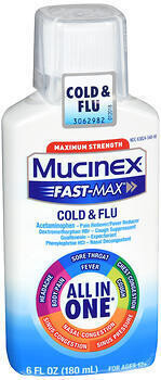 Mucinex Fast-Max Cold & Flu Maximum Strength Liquid 6OZ