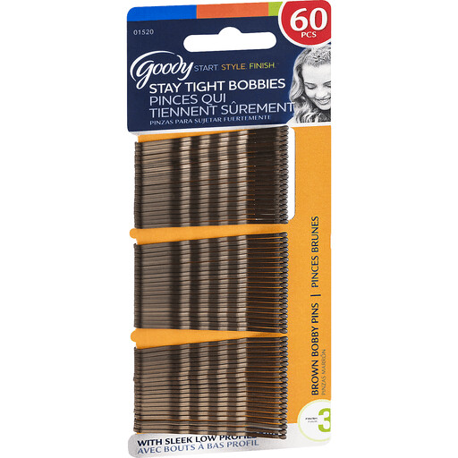 Goody Slideproof Brown Bobby Pins 60ct