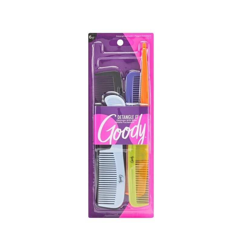 Goody Detangle It Multicolored Combs 6 Pack