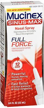 Mucinex Sinus-Max Nasal Spray Full Force 3/4 OZ