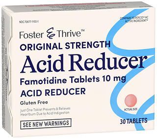 Foster & Thrive Original Strength Acid Reducer Famotidine Tablets 10 mg 30CT