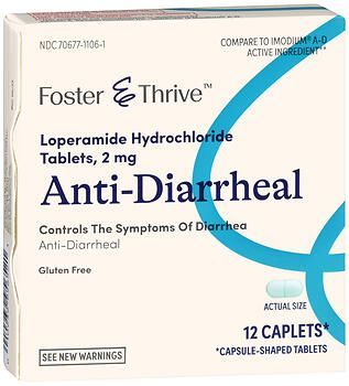 Foster & Thrive Anti-Diarrheal Loperamide HCl 2 mg Caplets 12CT