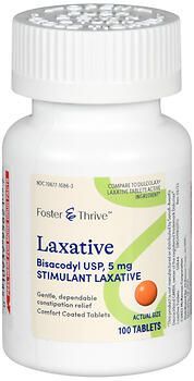 Foster & Thrive Laxative Bisacodyl USP 5 mg Tablets 100CT