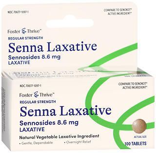 Foster & Thrive Regular Strength Senna Laxative Sennosides 8.6 mg Tablets 100CT