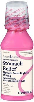 Foster & Thrive Regular Strength Stomach Relief Bismuth Subsalicylate 525 mg Liquid 8OZ