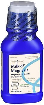 Foster & Thrive Milk of Magnesia Magnesium Hydroxide Liquid Mint 12OZ