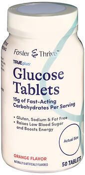 Foster & Thrive True plus Glucose Tablets Orange 50CT