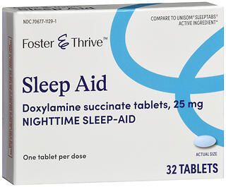 Foster & Thrive Sleep Aid Doxylamine Succinate 25 mg Tablets 32ct