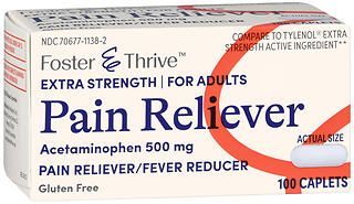 Foster & Thrive Extra Strength Pain Relief Acetaminophen 500 mg Caplets 100ct