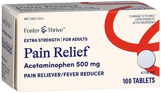 Foster & Thrive Extra Strength Pain Relief Acetaminophen 500 mg Tablets 100ct