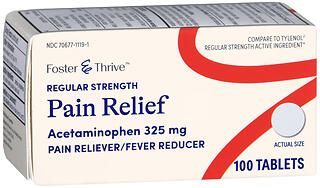 Foster & Thrive Regular Strength Pain Relief Acetaminophen 325 mg Tablets 100ct
