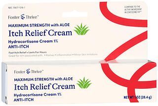 Foster & Thrive Maximum Strength with Aloe Itch Relief Hydrocortisone 1% Cream  1OZ