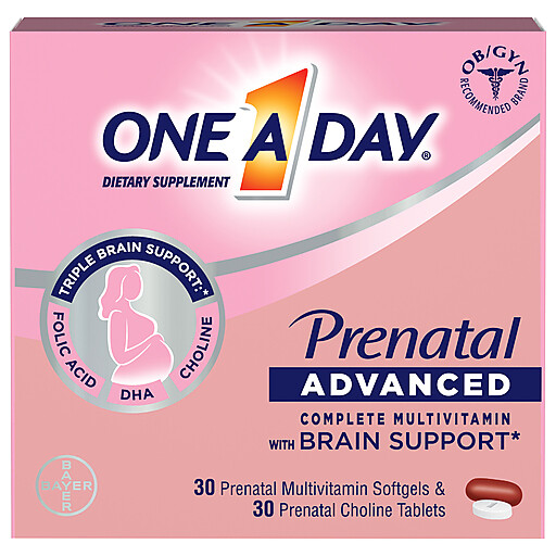 One A Day Prenatal Advanced Multivitamin With Brain Support 60ct