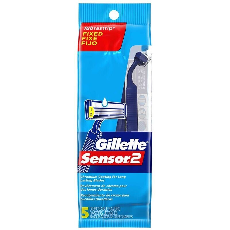 Gillette Sensor 2 Disposable Razors 5 pack Gillette Sensor 2 Disposable Razors 5 pack