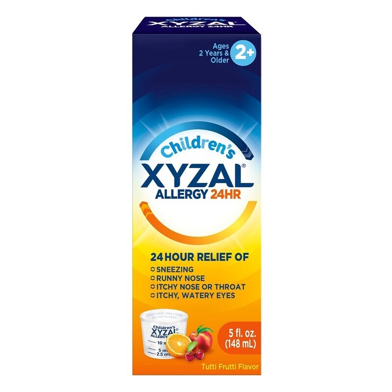 Xyzal Children’s Allergy 24 Hour Tutti Frutti Flavor Liquid 5 fl oz