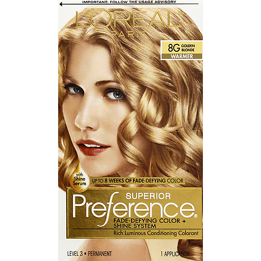 L’oréal Paris Superior Preference Permanent Haircolor #8G Golden Blonde L’oréal Paris Superior Preference Permanent Haircolor #8G Golden Blonde