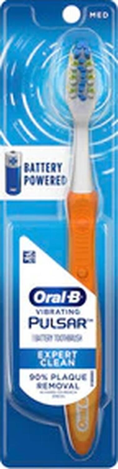 Oral-B Vibrating Pulsar Expert Clean Medium Toothbrush Battery Included Oral-B Vibrating Pulsar Expert Clean Medium Toothbrush Battery Included