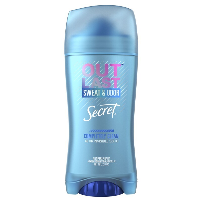 Secret Outlast Completely Clean 48 hr Invisible Solid Secret Outlast Completely Clean 48 hr Invisible Solid