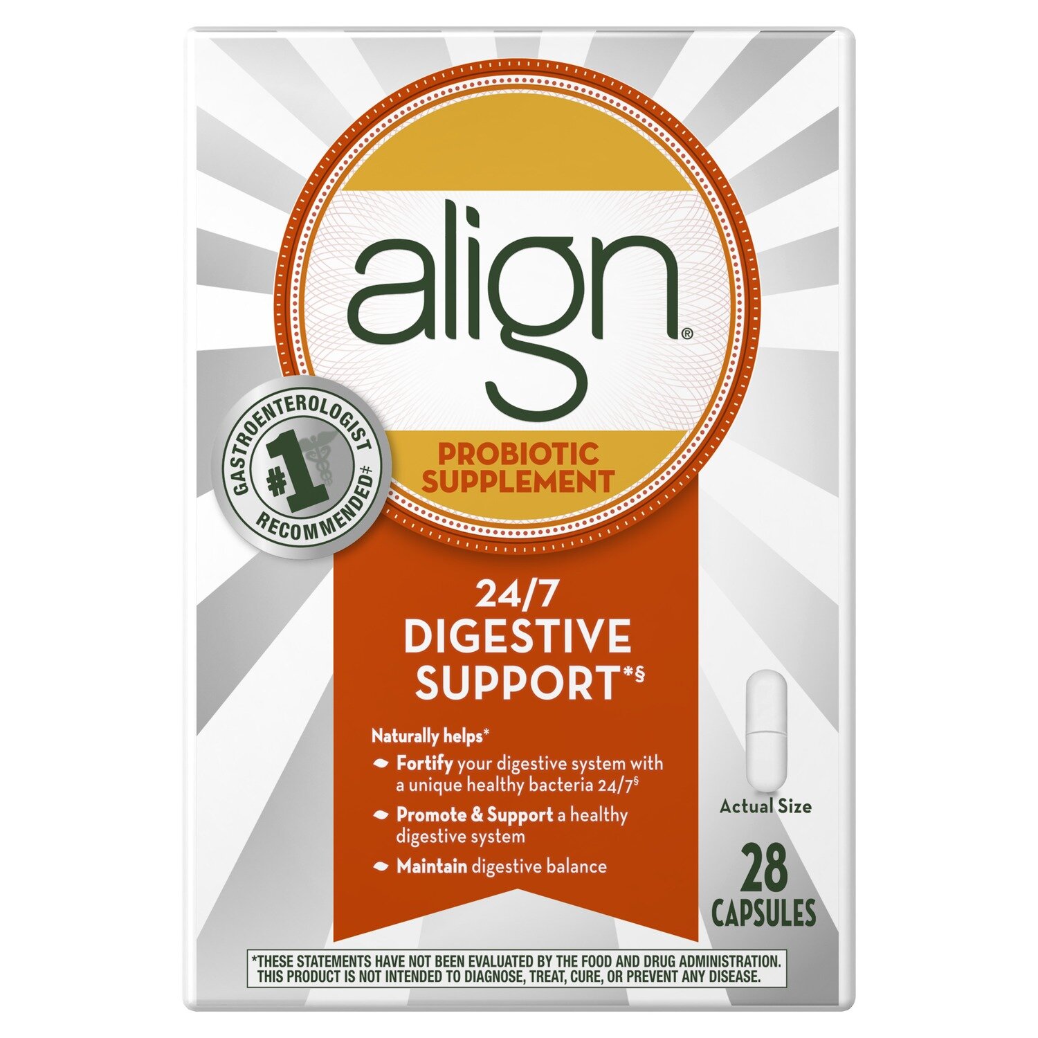 Align Probiotic 24/7 Digestive Support Capsules 28 ct Align Probiotic 24/7 Digestive Support Capsules 28 ct