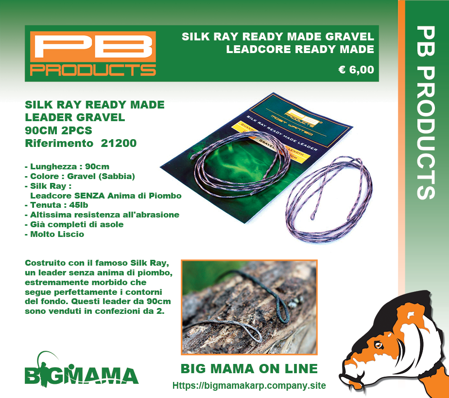 SILK RAY READY MADE LEADER GRAVEL 90CM 2PCS