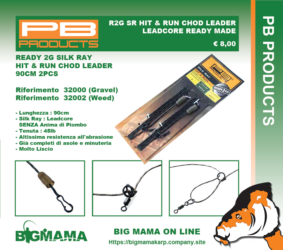 READY 2G SILK RAY HIT &amp; RUN CHOD LEADER 90CM 2PCS