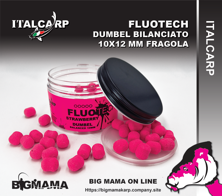 FLUOTECH DUMBEL BILANCIATO FRAGOLA 10MM