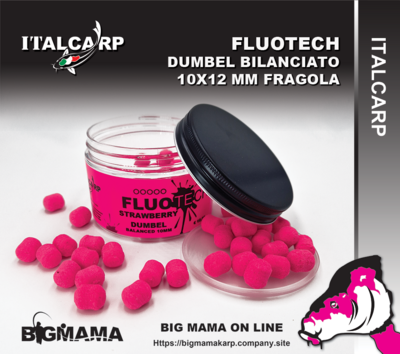 FLUOTECH DUMBEL BILANCIATO FRAGOLA 10MM