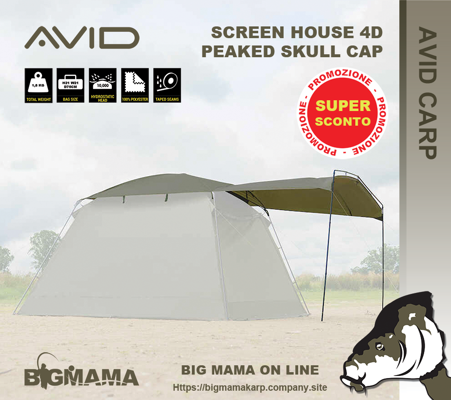 SCREEN HOUSE 4D 3D PEAKED SKULL CAP