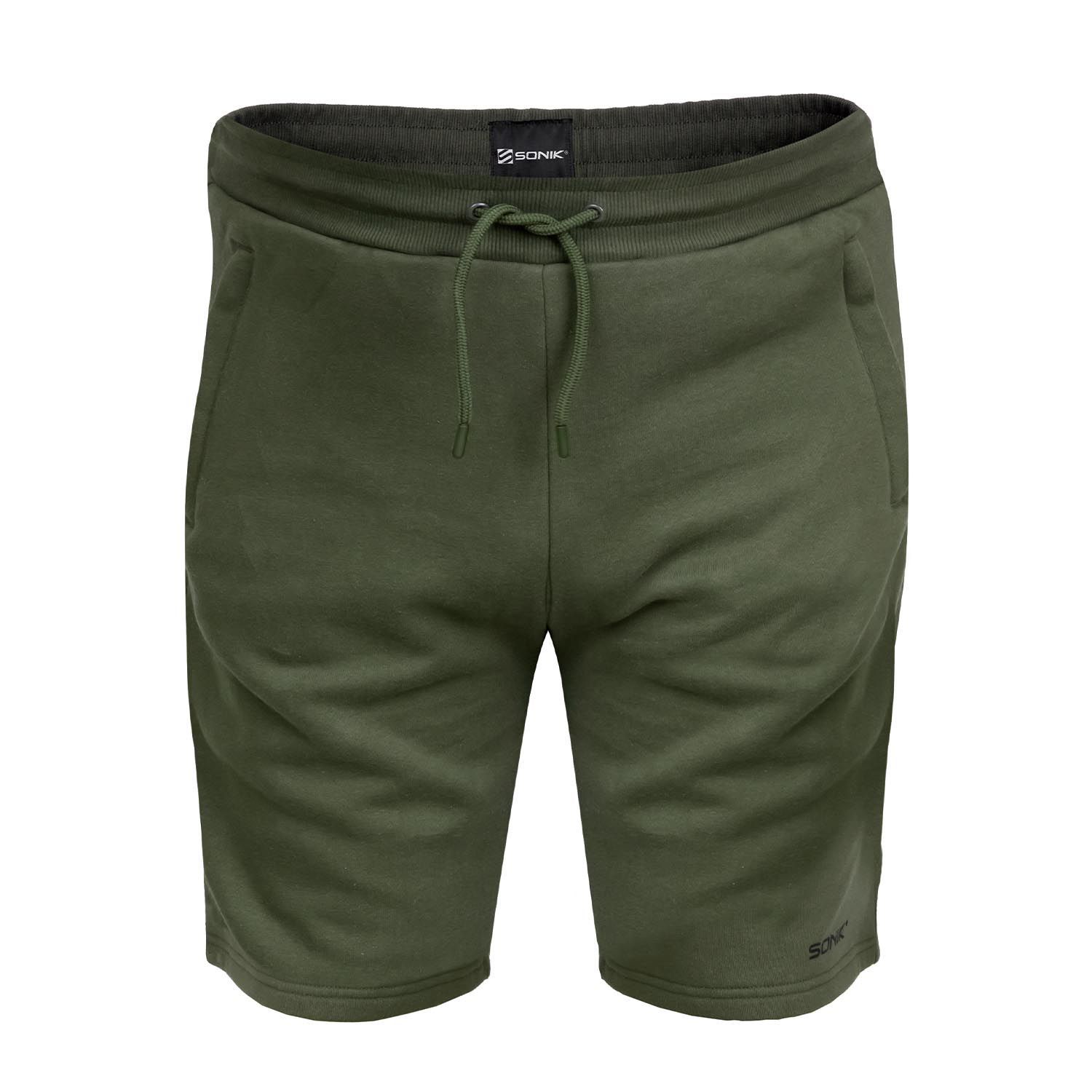 GREEN FLEECE SHORTS