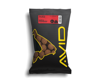 Squid &amp; Strawberry Boilies - 20MM  1KG