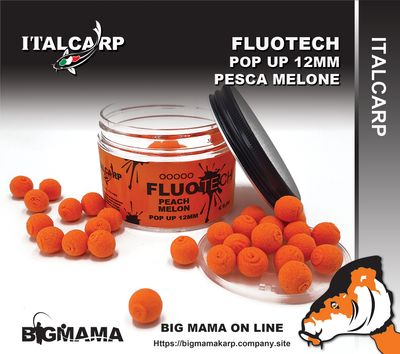 FLUOTECH POP UP PESCA MELONE 12MM FLUOTECH POP UP PESCA MELONE 12MM