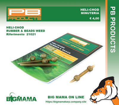 HELI-CHOD RUBBER &amp; BEADS WEED 3PZ