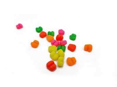 MINI SWEETCORN HAIR STOPS - MIXED FLUO COLORS POP UP