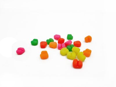 MINI SWEETCORN HAIR STOPS - MIXED FLUO COLORS POP UP
