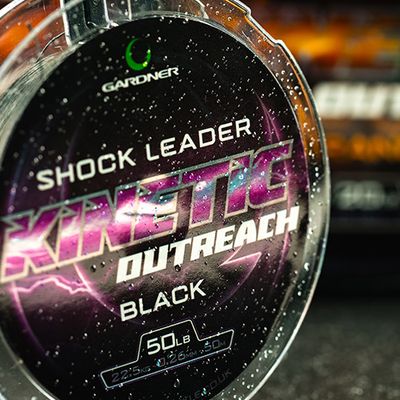 KINETIC OUTREACH SHOCK LEADERS - 50lb 50m Black 0.26mm