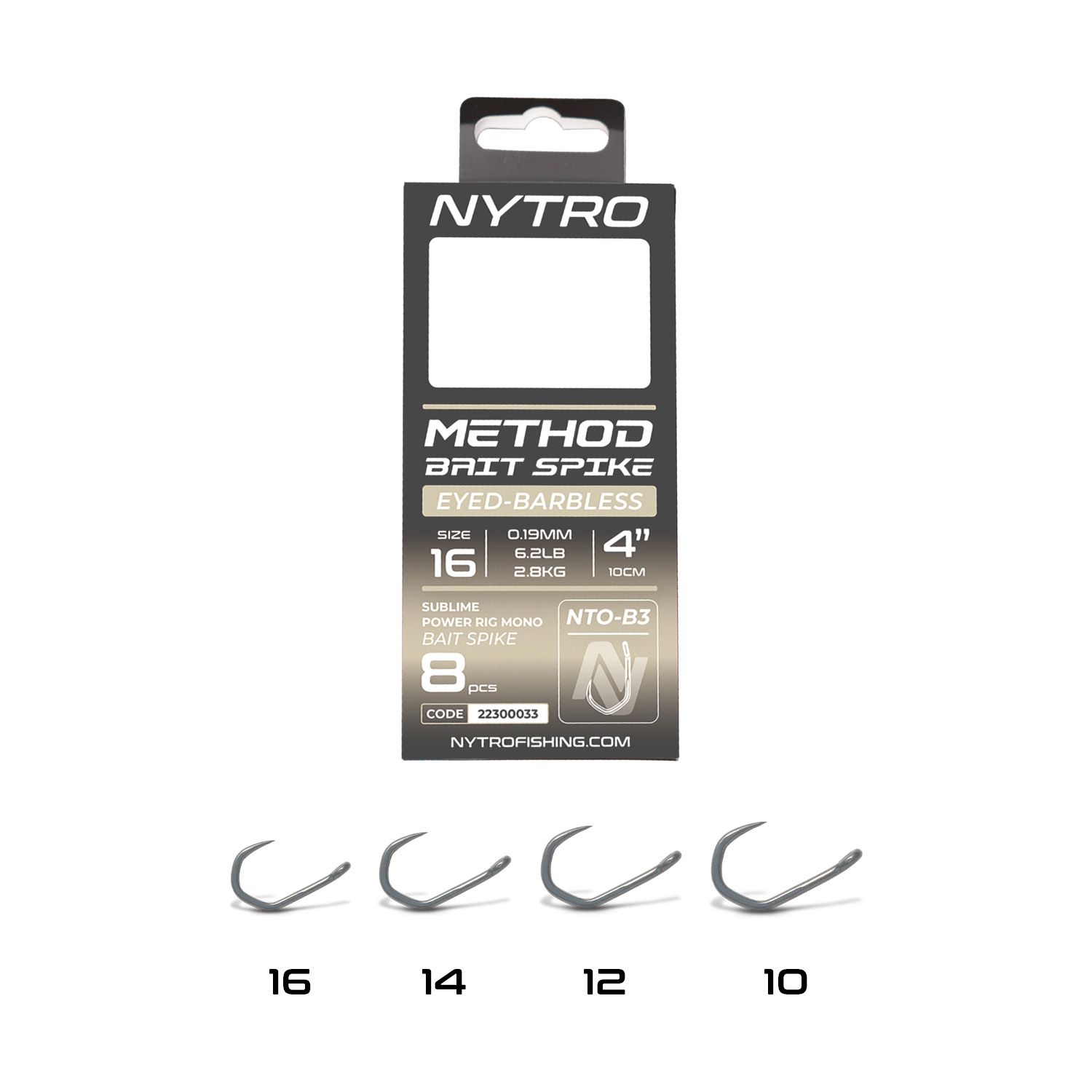 NTO-B3 BARBLESS METHOD BAIT SPIKE READY TIED RIGS