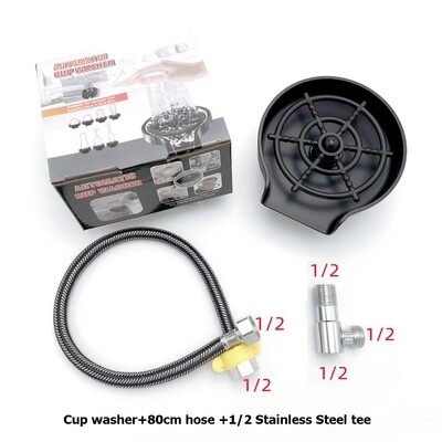 Automatic high pressure cup washer 
Cup washer + 80cm hose + 1/2 stainless steel tee (diameter 20mm)