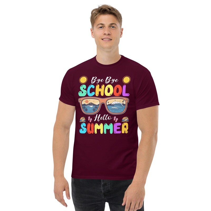 Bye Bye Shool Hello Summer Men&#39;s classic tee
