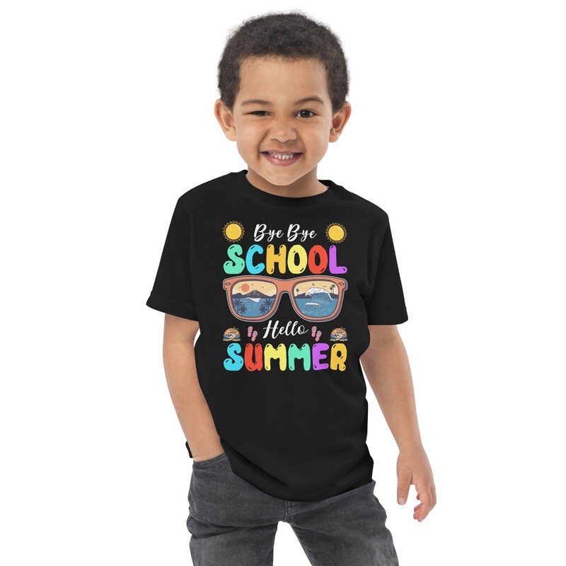 Bye Bye School Hello Summer Toddler jersey t-shirt