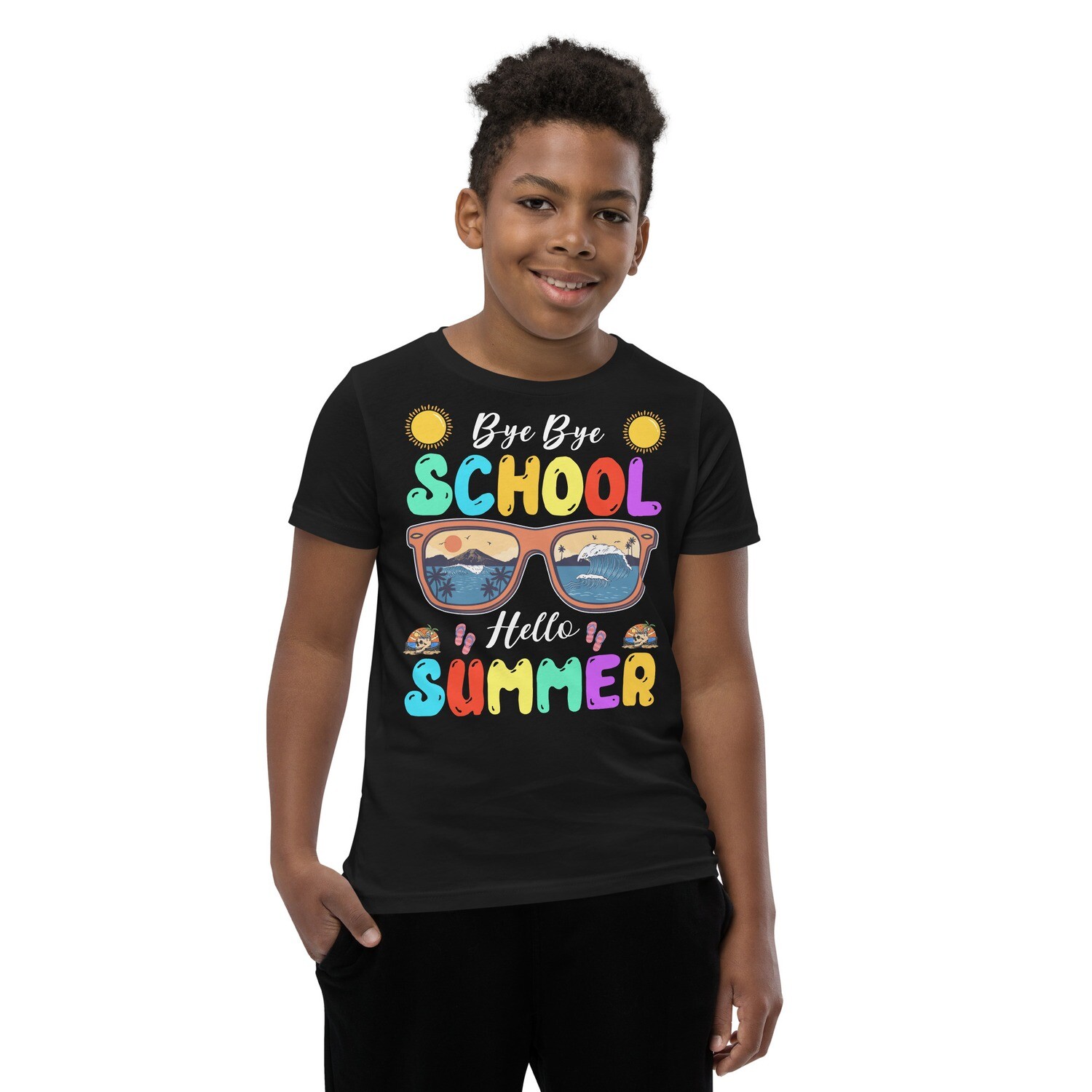 Bye Bye School Hello Summer Youth Short Sleeve T-Shirt
