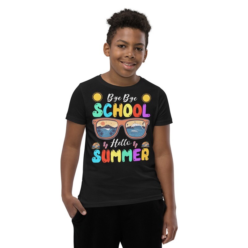 Bye Bye School Hello Summer Youth Short Sleeve T-Shirt