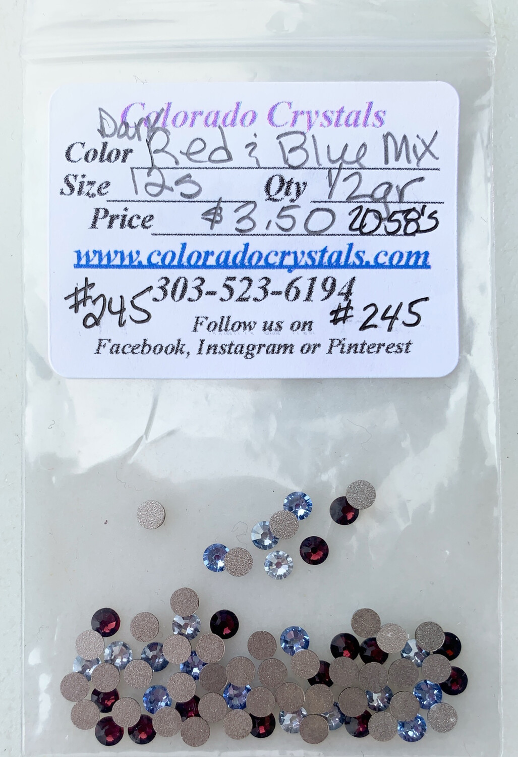 Swarovski Red & Blue crystal combo pack Swarovski Red & Blue crystal combo pack