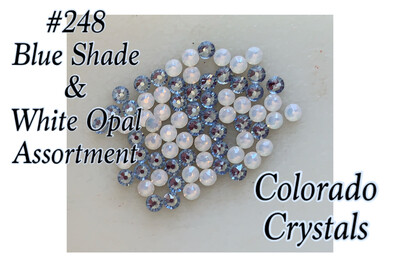 Blue & White Assorted Swarovski 2058 rhinestones Blue & White Assorted Swarovski 2058 rhinestones