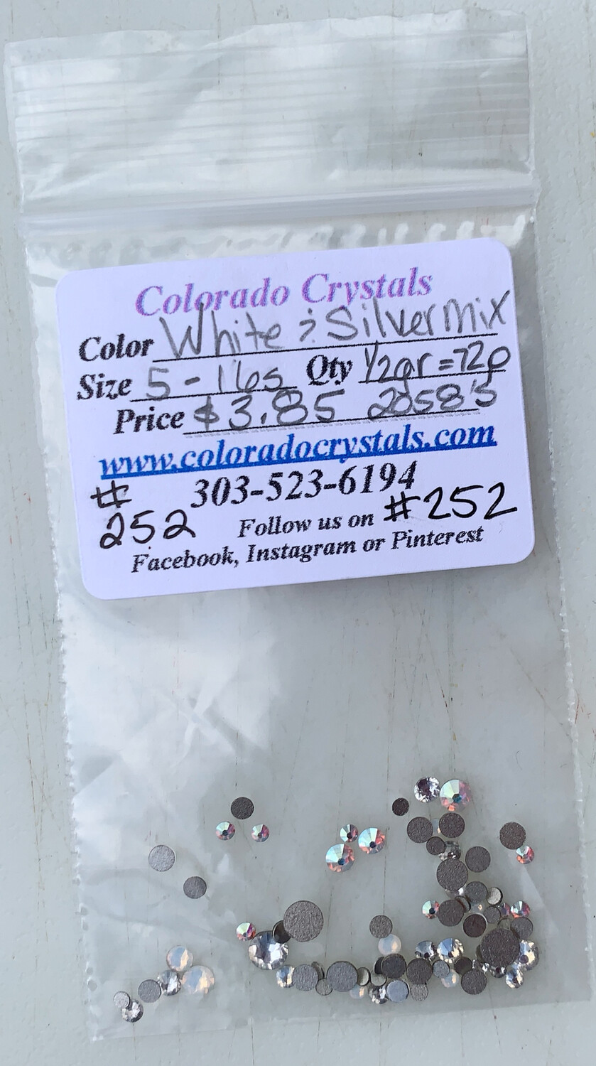 White & Silver Tones Swarovski Mix 2058 White & Silver Tones Swarovski Mix 2058