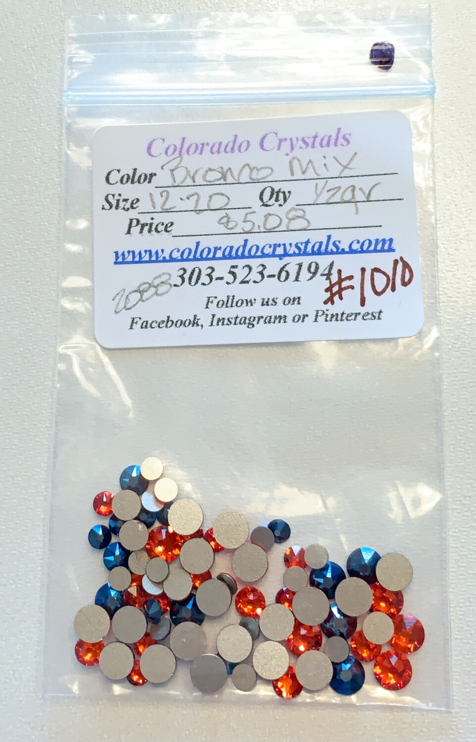 Broncos Colors Swarovski Rhinestones Broncos Colors Swarovski Rhinestones