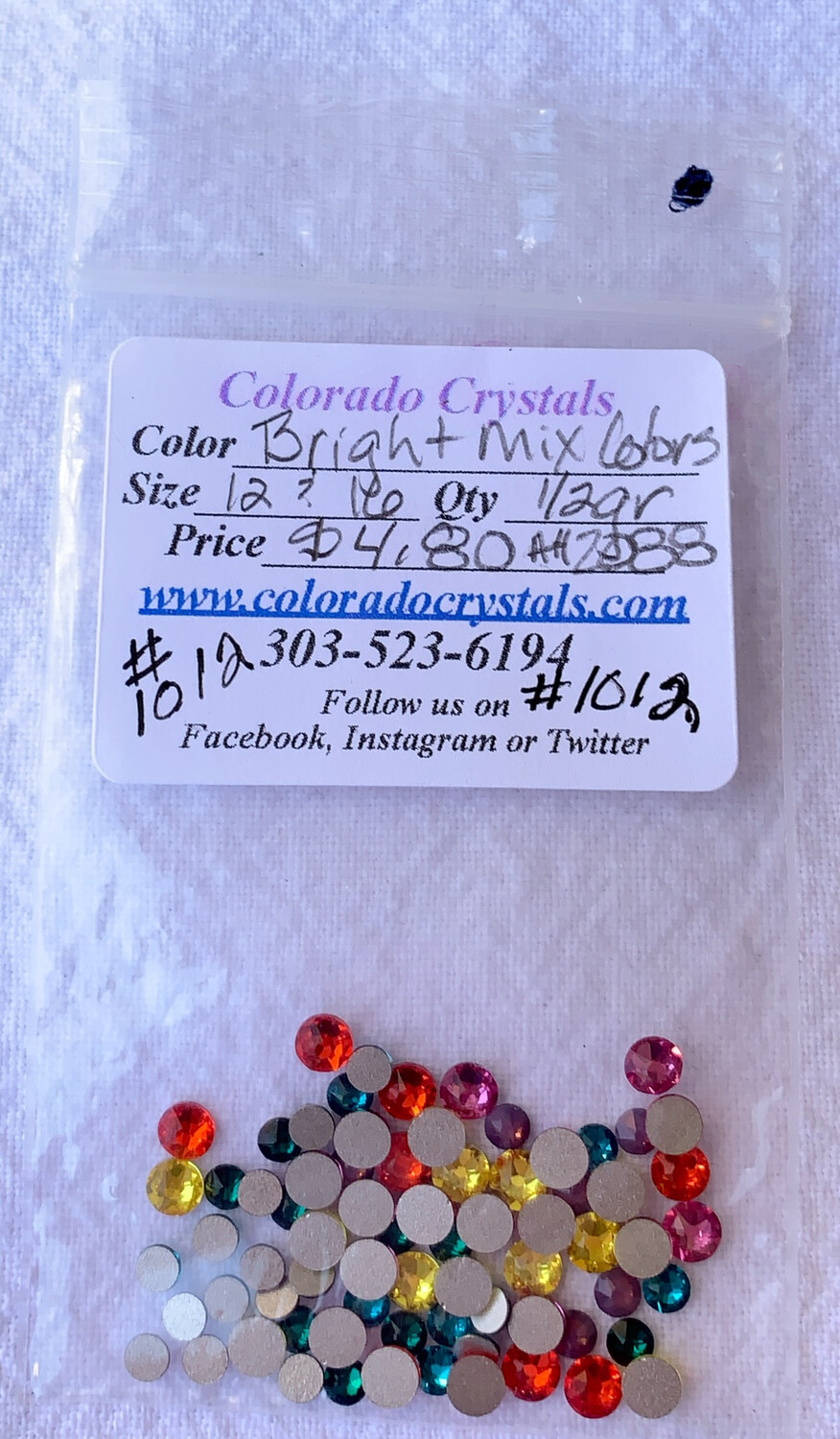 Bright Mix Of Colors Crystal Rhinestones Bright Mix Of Colors Crystal Rhinestones