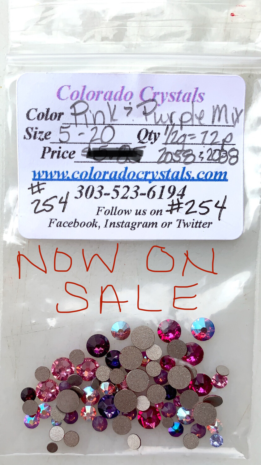 Pink & Purple Variety of Swarovski Crystals Pink & Purple Variety of Swarovski Crystals