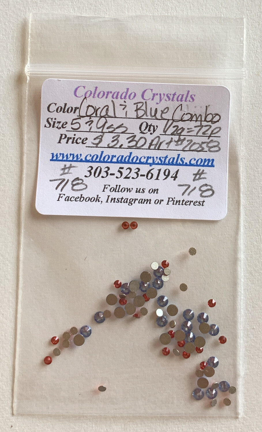 Coral & Blue Combo - 2058 Swarovski Coral & Blue Combo - 2058 Swarovski